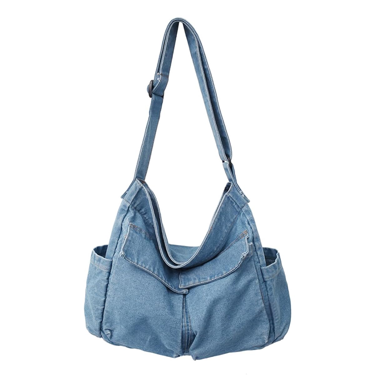 PALAY® Canvas Shoulder Bag Travel Casual Crossbody Bag Day Bag for Women Fashion Blue Denim Canvas Shoulder Bag Adjustable Shoulder Strap Student Crossbody Bookbag (B0DB1ZPFQN) Amazon Price History, Amazon Price Tracker