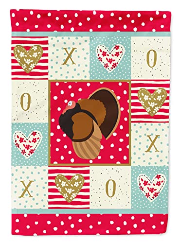 Drapeau Turkey Love grand format canevas multicolore ornement jardin et maison