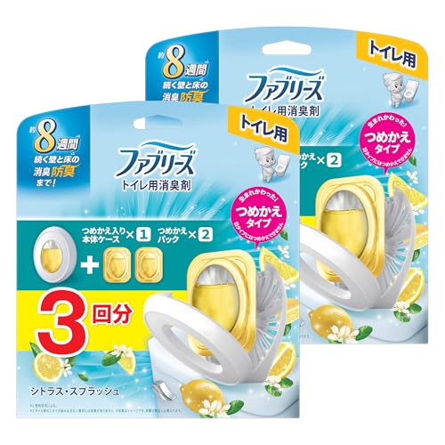 ファブリーズ 【まとめ買い】トイレ用消臭剤 シトラス・スプラッシュ 本体 6.3ml+つめかえ2個パック ×2のサムネイル