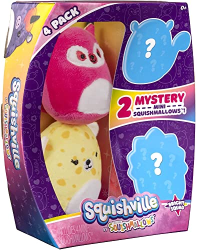 Squishmallows ENT_551113 Cinema Playset-Includes 2-Inch Mini Pretzel Chair, One Popcorn Bucket-Irresistibly Soft, Colourful Plush, Multicolor