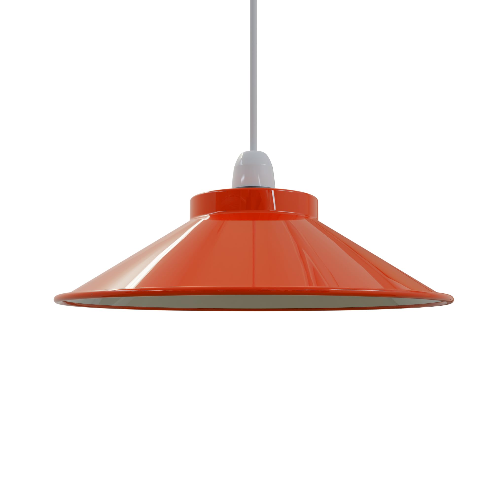DCVOLTAGE Retro Modern Metal Orange Lamp Shades Ceiling Light Shades, Vintage Industrial Easy Fit Country Style Bulb Guard, Task Pendant Lighting Bedroom, Kitchen โ image 1