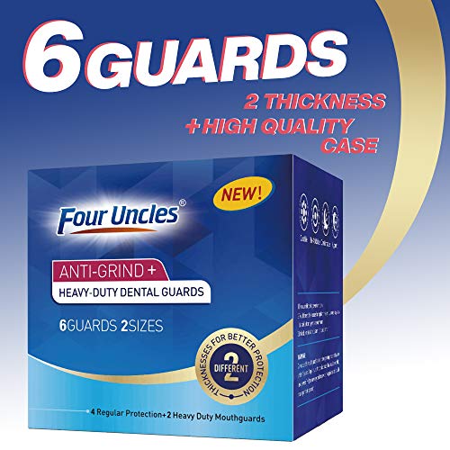 Mouth Guard for Teeth Grinding Clenching Bruxism-6 BPA FREE New Upgraded FOUR UNCLES