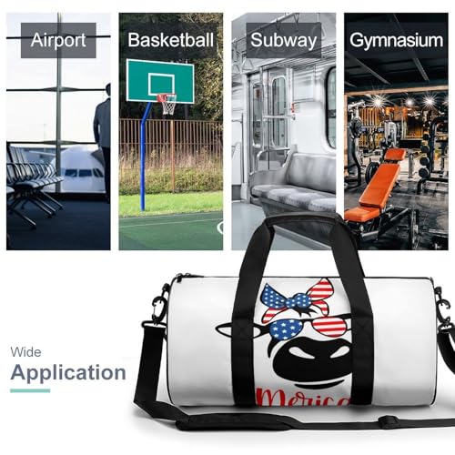 Duffel bag vache drapeau au design original de 45cm pour le sport - 3