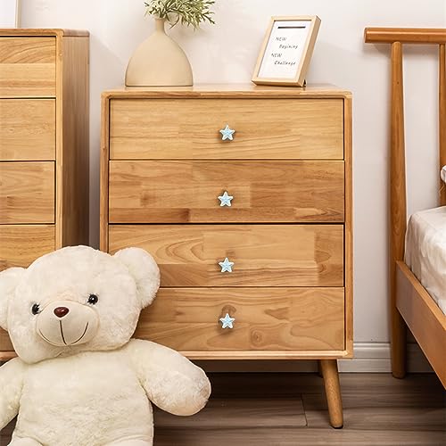 MARSTREE 6 Pack Cabinet Handles White Ceramic Drawer Knobs Starfish Shape Cupboard Dresser Wardrobe Closet Door Knobs Pull Handles Coastal Kitchen Furniture Knobs with Long Short Screws - Image 6