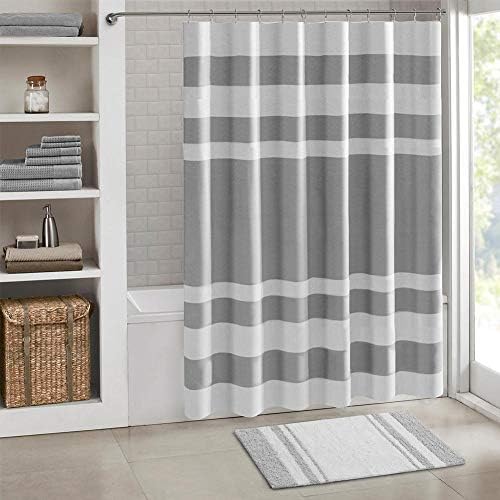 Welltobuy Bathroom Shower Curtain Washable Waterproof Mildew Proof Simple Stripe Curtain for Bathroom Accessory