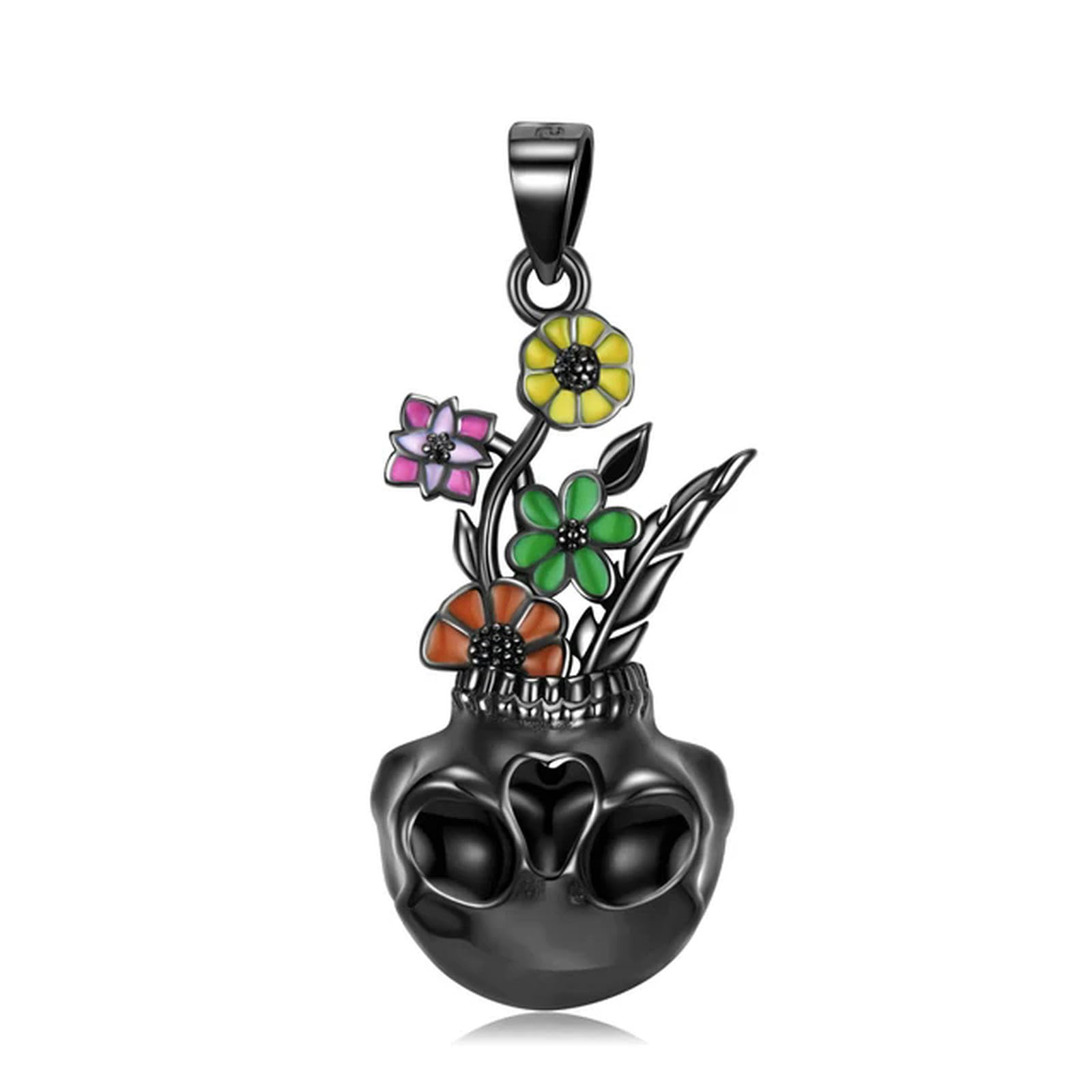 Pendentif crâne en argent 925 de luxe, une création joaillière d'exception - 4