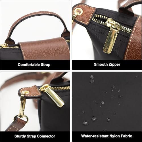 Bolso mini crossbody para mujer en nylon colorblock miniatura 5