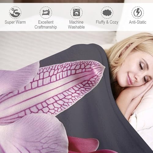 Manta con flores de 130x180 cm para sofá y cama 6
