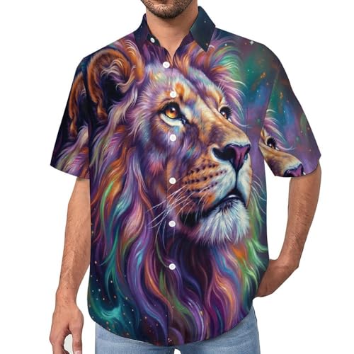 Chemises Ete Motif Lion Fantastique Idéale pour Vos Sorties Décontractées et Soirées en Terrasse