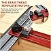 Klyzor New Stair Measuring Tool, Klyzor Stair Measuring Tool, Stair Tread Measuring Tool Jig, Stair Measurement Tool, Shelf Scribe Tool for Stairs, Risers, Shelf and Cutting Drywall (Red)