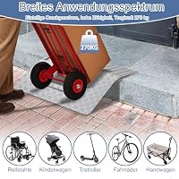 LARS360 Türschwellenrampe Aluminium 270 kg Tragkraft – Rollstuhlrampe 80 cm, Schwellenrampe für Tür, Stufen & Eingang, rutschfest & tragbar, Mobile Rampe für Rollstuhl, Rollator & Scooter – Ansicht 5