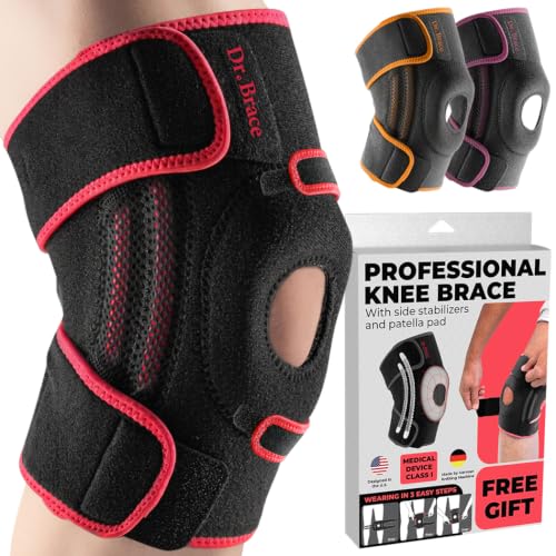 DR. BRACE ELITE Knee Brace with Side Stabilizers & Patella Gel Pads