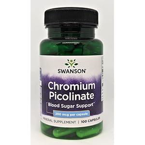 Swanson Chromium Picolinate 200mcg 1 x 100 capsules – Bloedsuiker ondersteuning – Ondersteuning bij gewichtsverlies