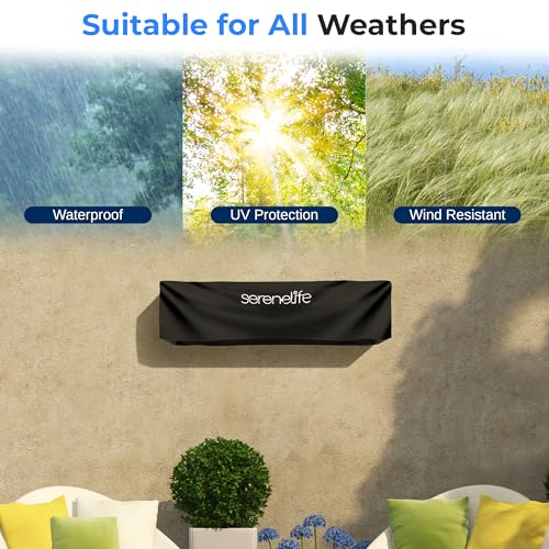 SereneLife Patio Heater Cover Bag - Heavy-Duty, UV Resistant, Waterproof Polypropylene & Polyurethane, Tear Resistant, Easy On/Off, Dustproof, Fits SereneLife Patio Heater Model SLOHT26 (Black) by SereneLife - Image 2