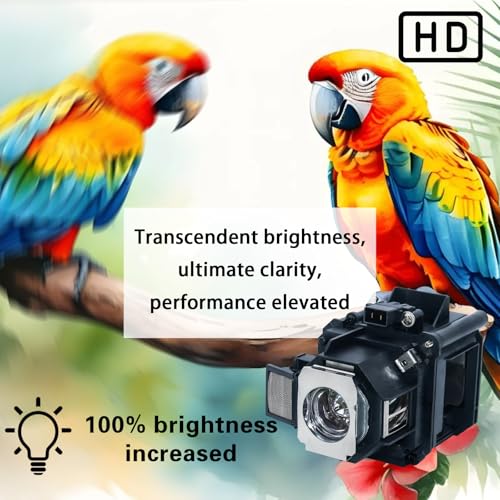 Image of V13H010L63 Replacement Projector Lamp Bulb for Epson ELPLP63 EB-C450WH EB-G5650W G5750WUNL EB-G5950 4300 H345A H347A H349A Pro G5950 G5650W Pro G5650W G5750 Pro G5750WUNL Pro with Housing