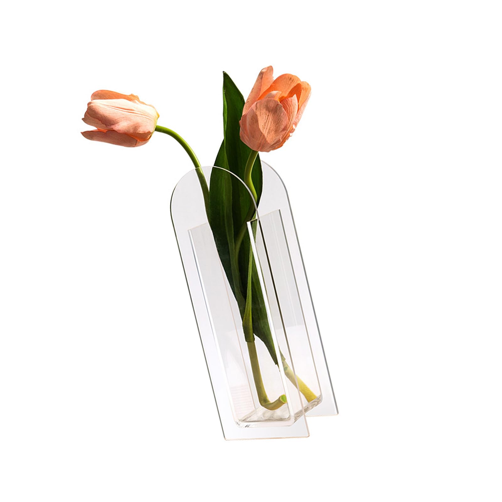 Clear Hydroponic Plant Holder Shatterproof Acrylic Vase Flower Container for Wedding Flower Arrangement Home Decoration Clear Vase
