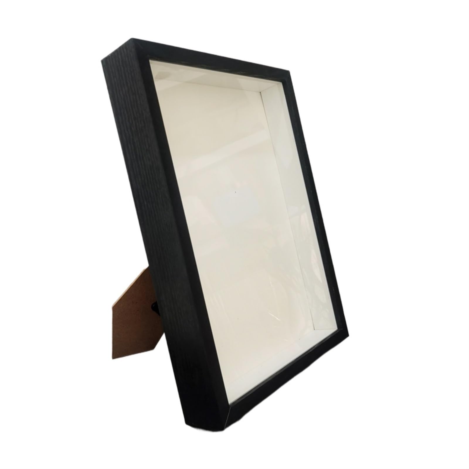 Akrylowa drewniana ramka na zdjęcia, Shadow Box o głębokości 3 cm wiele rozmiarów 6-10 cali wielokolorowa(Black Frame,20X25cm 10inch)
