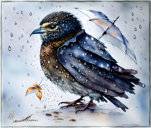 Toile oiseau mignon WJHwjh pour habiller un grand mur vide 50x70