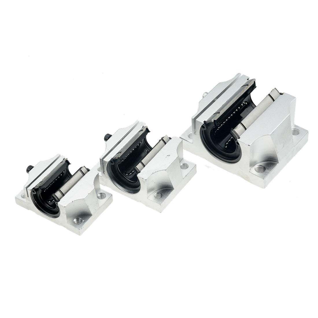 Übertragung TBR16UU TBR20UU TBR25UU TBr30UU 16mm linearer Kugellagerstützblock CNC-Router für 3D-Druckerteile Linearschiene (Guide Length : 2pcs TBR20UU)