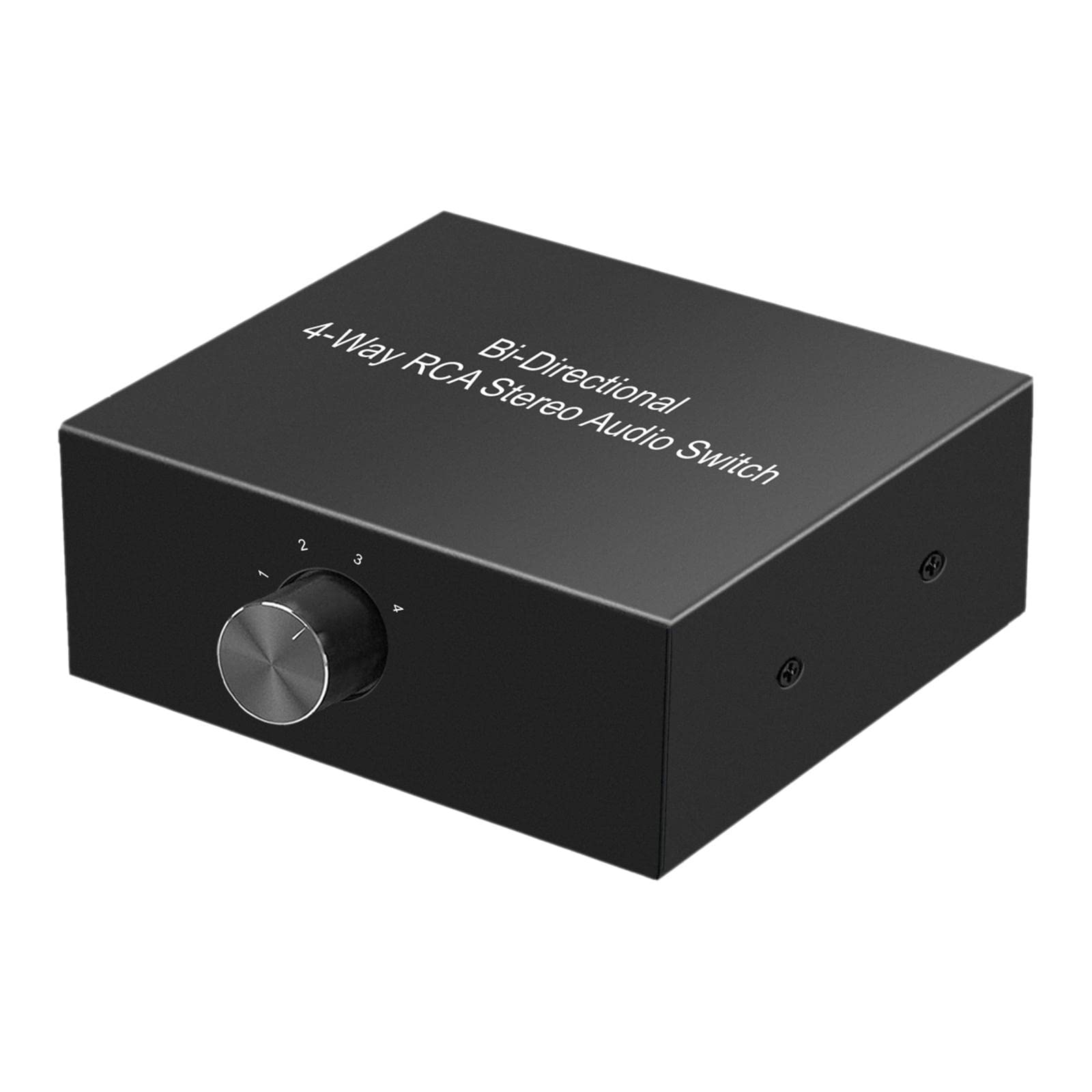 predolo 4 Porte bidirezionali Switcher Box Audio Splitter RCA Stereo Switch Selector Distributore, Interruttore a 4 canali