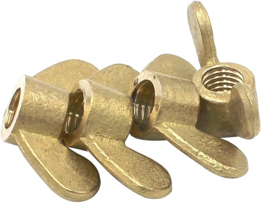 Wing nut, Hand Twist nut, Wing Nuts Brass Copper Material Hand Tight Cap(M12-2 PCS)