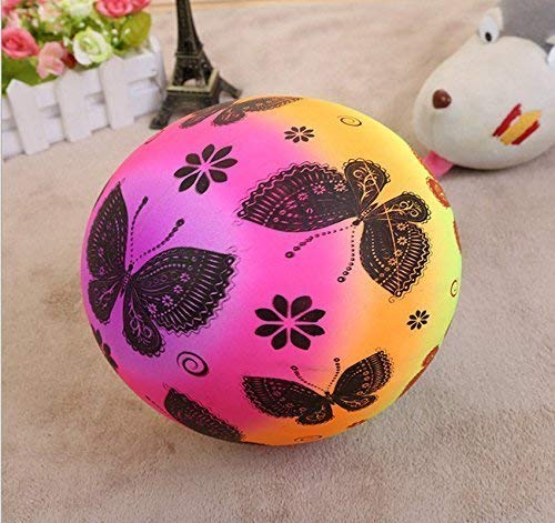 FROCEL Premium Rainbow Color Inflatable Beach & Pool Ball | Colorful Water Play Ball for Kids & Adults | Lightweight, Durable & Easy to Inflate | Pack of 2 1