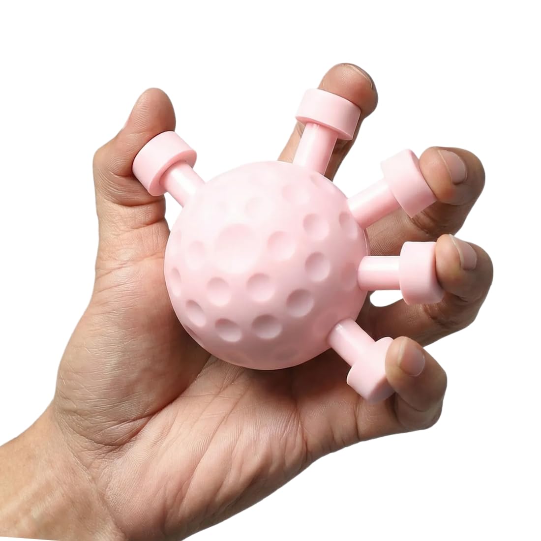 Cult Round Pink Hand Gripper 25 to 30 kg Resistance for Strength Training ABS Body with Steel Spring Forearm Wrist and Finger Exercise Portable Grip Strengthener for Gym and Home