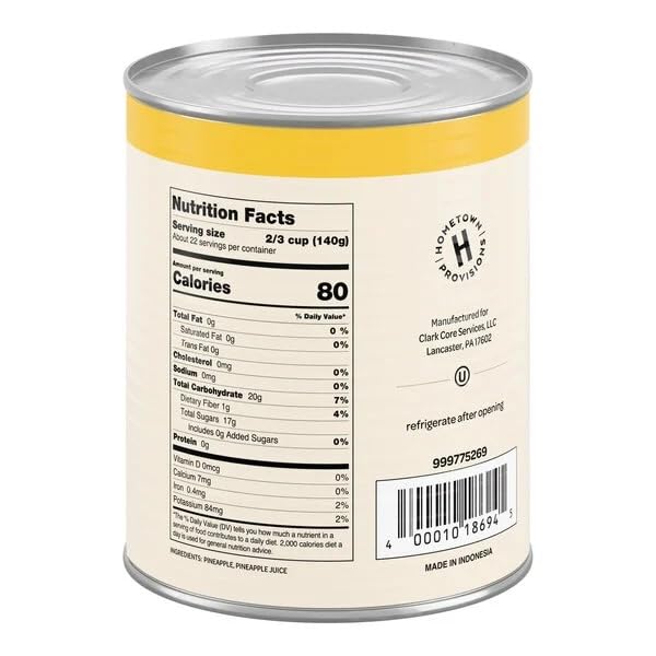 #10 Can Sliced Pineapple Rings in Natural Juice - 6/Case