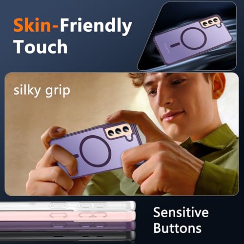 Coque Samsung S21 anti-rayure violette pour éviter les bris de téléphone