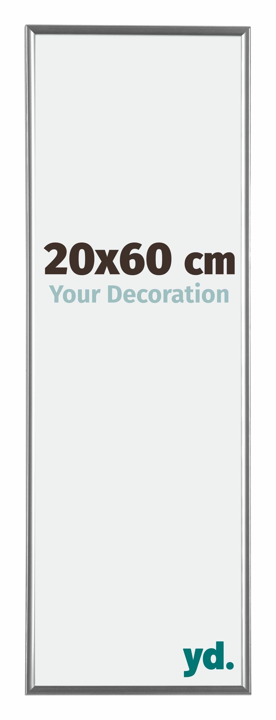Your Decoration - Picture Frame 20x60 cm - Silver High Gloss - Decorative Wall Frame in Plastic with Antireflection - Frame 20x60 - Evry — image 1
