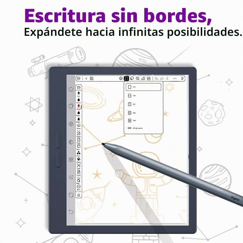 Bigme B7 Pro - Tableta electrónica a Color de 7 Pulgadas con Memoria de 8+256GB y función de teléfono 4G (Azul)