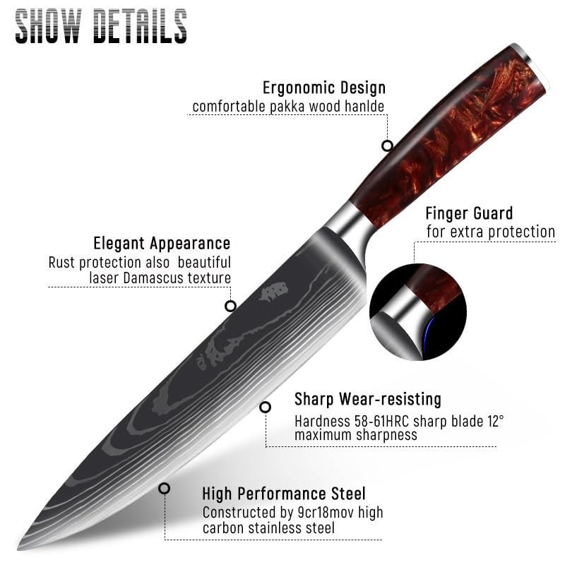 京の極　寸八　鉋刃 Amazon.com: LNXDY Kitchen Knife Sets, 10 PCS Kitchen Knives