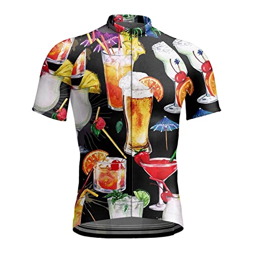 Maillot de ciclismo para hombre, camiseta de ciclismo de manga corta para hombre, transpirable, secado rápido, ropa de ciclismo impresa en 3D cerveza Oktoberfest disfraz festival de cerveza, A