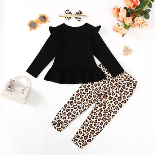 Baby Girl 2nd Birthday Outfit Girl Two Years Old Birthday Outfit Toddler Girl Leopard Clothes3