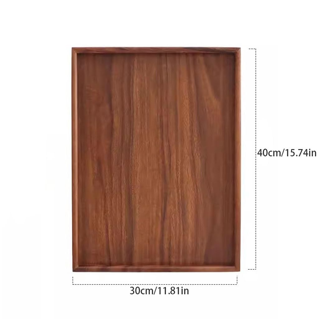 Vassoio Portata Vassoio in Legno massello da tè Rettangolare Tazza for Uso Domestico for Tazza d'Acqua Caffetteria Ristorante Dessert for Alimenti Occidentale Svuotatasche