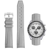AIYIRUO Bracelets de Montre Omega x Swatch Bracelet Moonswatch/Rolex/Seiko 20mm Caoutchouc Omega x Swatch Moonswatch Speedmaster Bracelet de Remplacement Hommes Bracelet