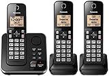 Panasonic KX-TGC363B / KX-TG633SK Dect 6.0 3 Handset Landline Telephone (KX-TGC362B +1)(Renewed)