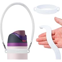 Silicone Water Bottle Carrier Strap for Stanley Tumbler, Fits Most 8-40oz Bottles, Bottle Holder for Owala Tumbler