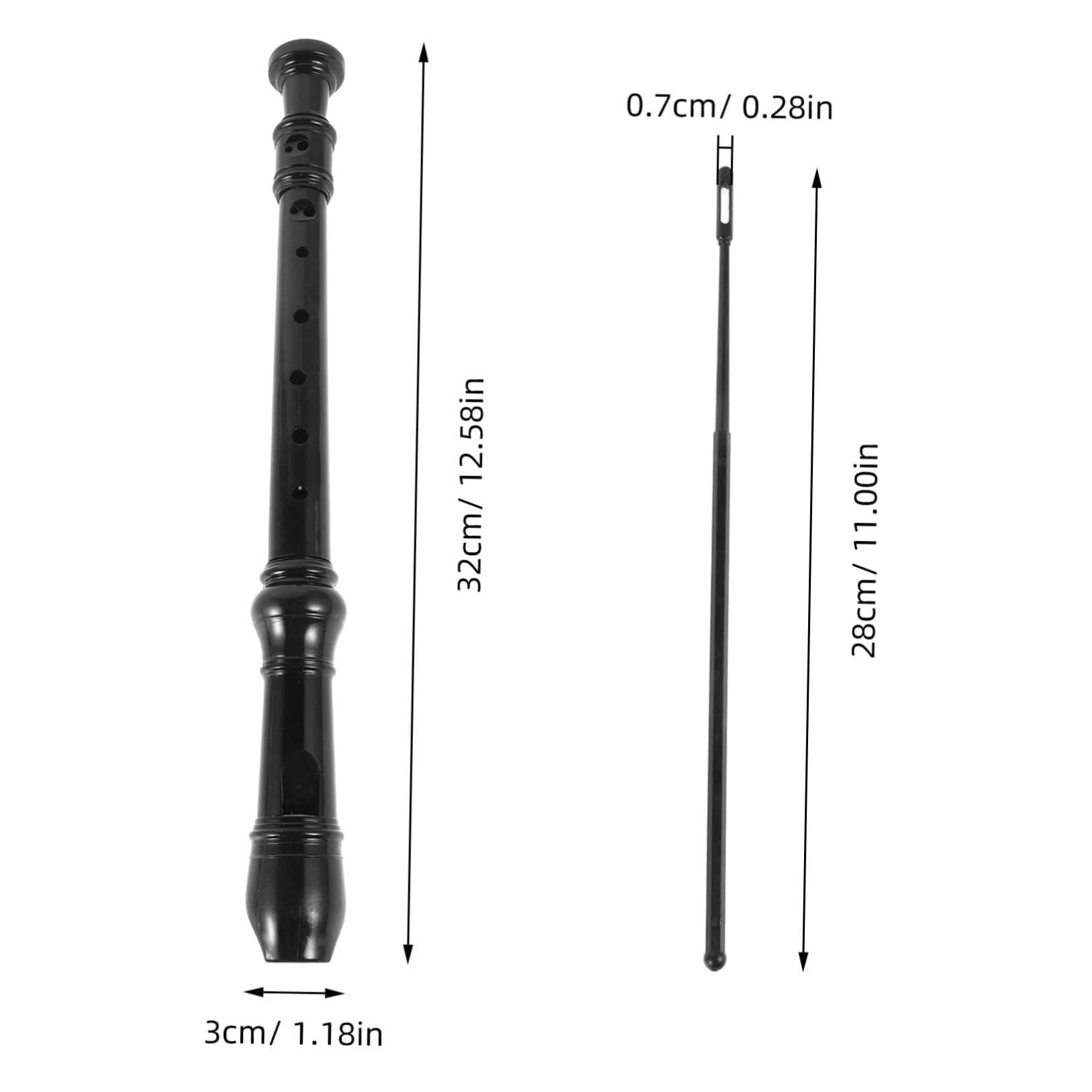 Wakauto 8 Hole Recorder for Boys and Girls Abs Plastic Boys and Girls Musical Instrument Soprano Flute