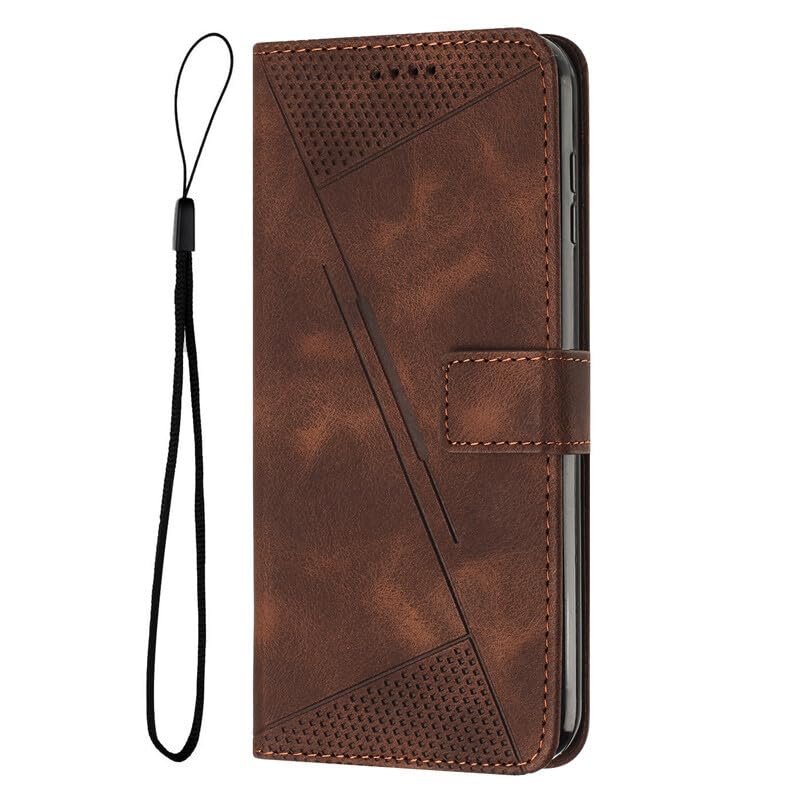 Coque Pixel 10 marron antichoc étui portefeuille rabat cuir mat