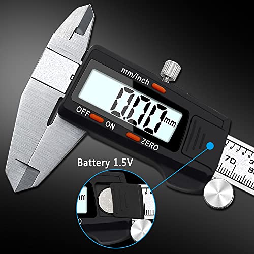 Caliper electronico de acero inoxidable 0-150mm herramienta de calibrador digital interno 7