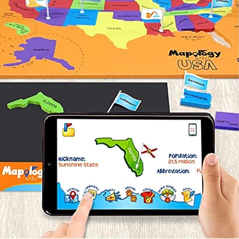 Imagimake Mapology USA AR - Augmented Reality Educational Toy & Interactive Learning Aid for Boys and Girls - STEAM Toy Cover