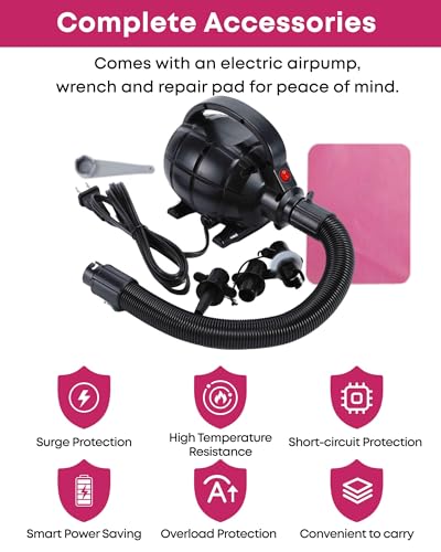 Image of Air Barrel - Air Roller Gymnastics Barrel for Back Handspring Trainer, Air Tumble Mat with Pump for Gym Training /Yoga Balance Exercise /Cheerleading /Home and Outdoor Use