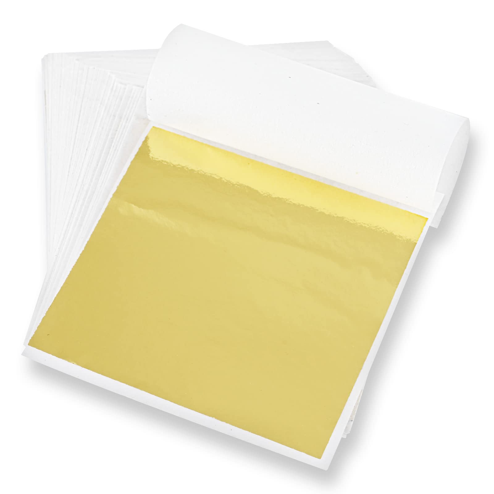 Amazon.co.jp: 金箔 ヘア用 金箔シート フレーク 8x8.5cm 100枚 模造