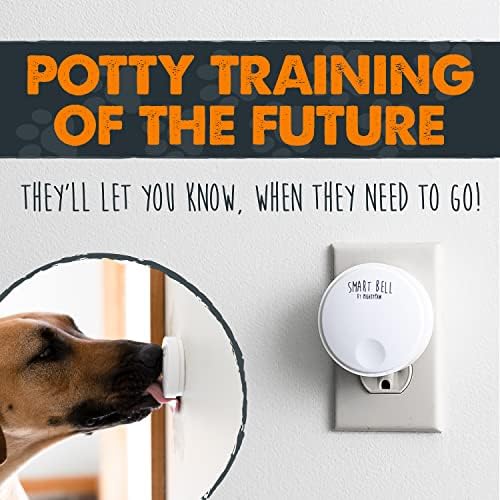 Mighty Paw Smart Bell 2.0 Dog Doorbells for Potty Training (UK Plug) | Wireless Electronic Dog Bell for Door Potty Training. Pet Communication Potty Bells for Dogs. Light Press Button Dog Bell