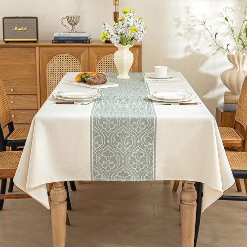 Linen Tablecloths for Square Tablecloth,Beige Tablecloth Advanced Waterproofing Technology for Dinningroom,Farmhouse
