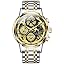 L9931：gold and Silver Band & Black Dial
