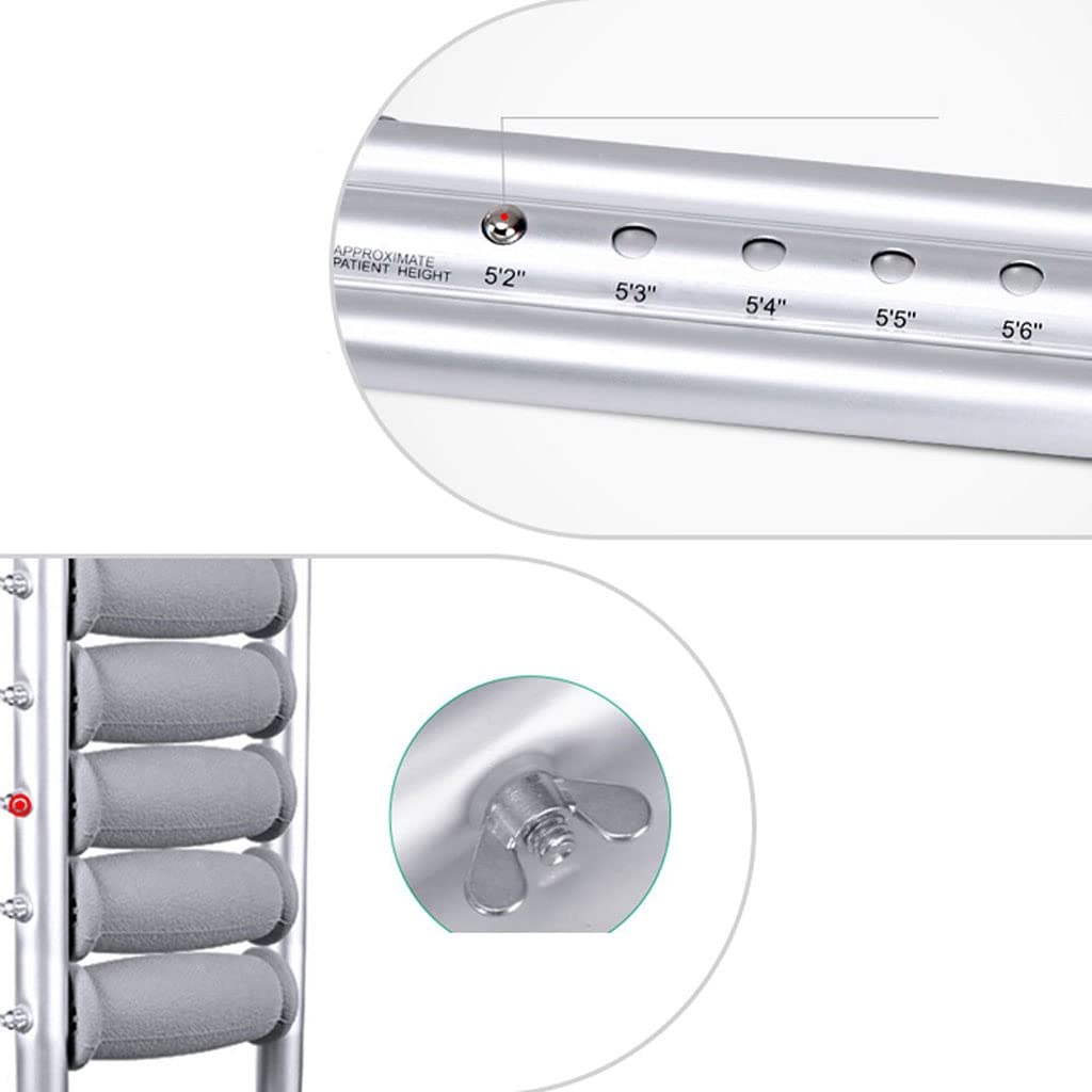 GCX- Muletas for Las Axilas, muletas for Personas Mayores, bastón Ligero, bastón Antideslizante médico, telescópico Ajustable en Altura Firma (Size : 112-132cm)