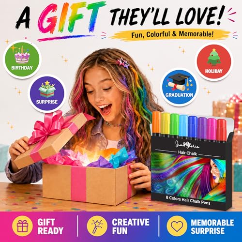 Tizas para el pelo permanentes por un día kit de maquillaje capilar infantil para adolescentes 6