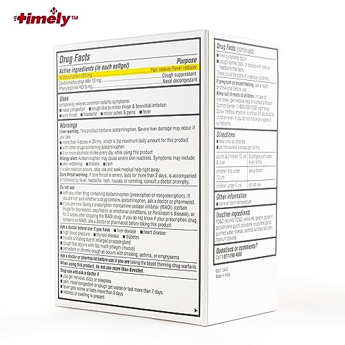 Time-Cap Labs, Inc. Timely Daytime Cold And Flu Medicine 48 Softgels thumb #2